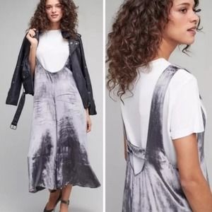 NWT Anthropologie Monique Crushed Velvet Jumpsuit Size Medium